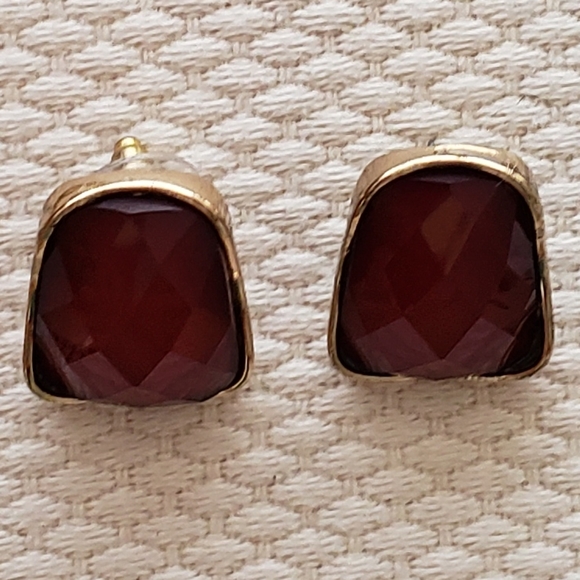 Necklace and earrings/wine color - Picture 4 of 13